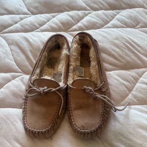 UGG Chestnut Suede Moccasin Loafers